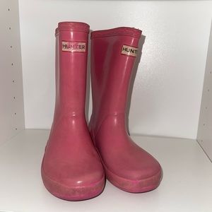 Pink Hunter Boots Rain Girl